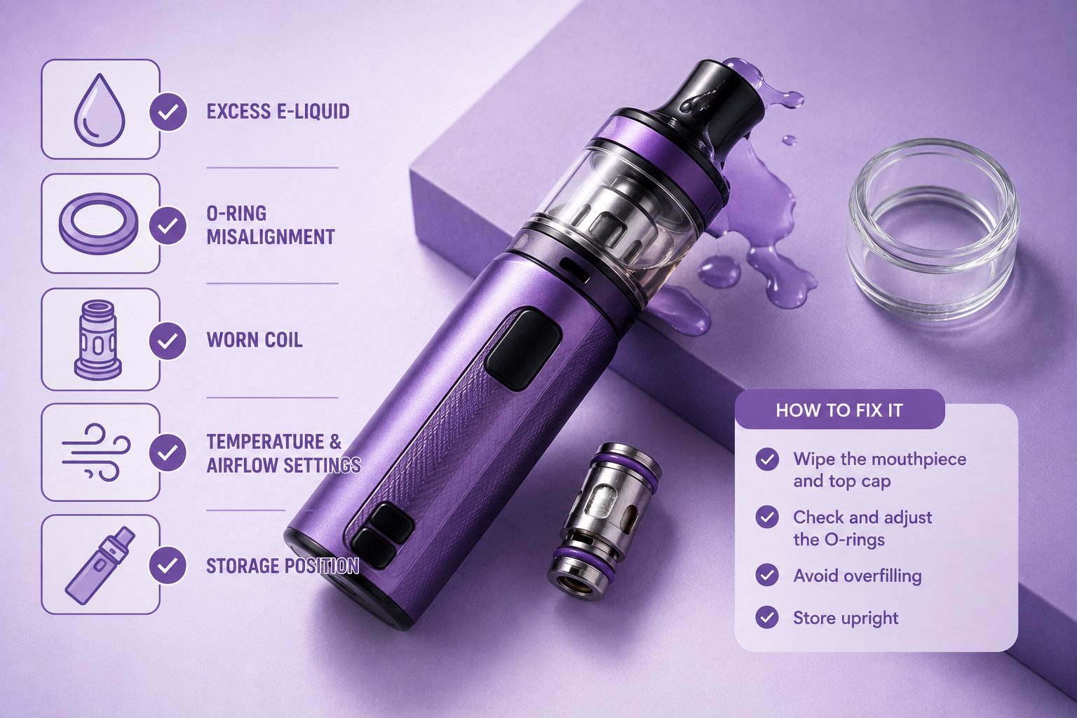Why Is My Vape Leaking From the Mouthpiece When Not in Use? (And How to Fix It)